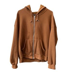 brown zip up